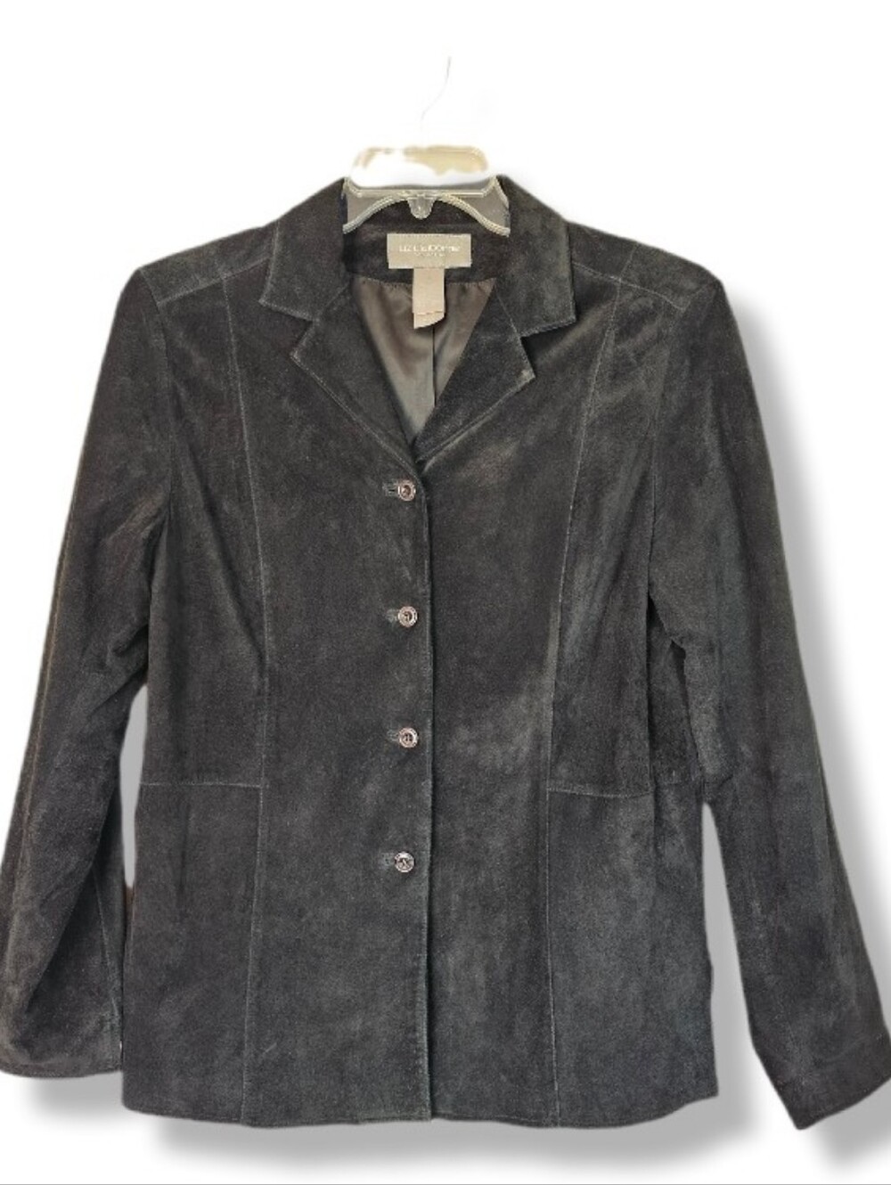 Liz Claiborne Suede Shirt Jacket Sz Large Classic Western Timeless Business